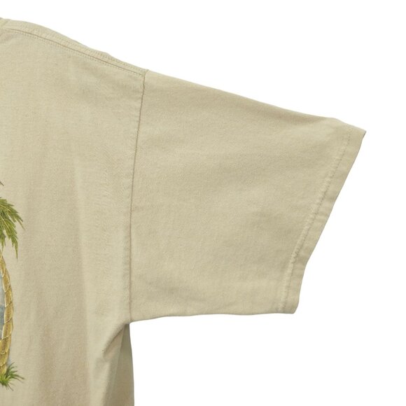 Walt Disney World Animal Kingdom Graphic T Shirt L Beige Elephant Palm Trees - Picture 16 of 16